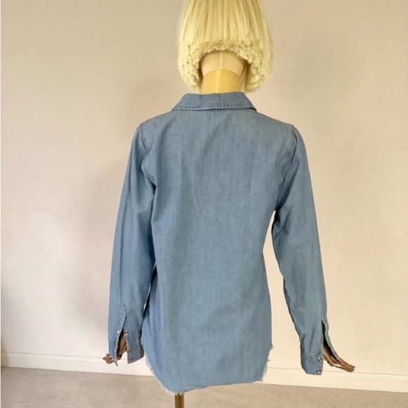 Nili Lotan Light Blue Denim/ Chambray Long Sleeves Small - Picture 6 of 10